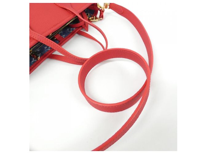 Neverfull Borsa Louis Vuitton Monogram Cherry Denim Rosso Blu - vista 6