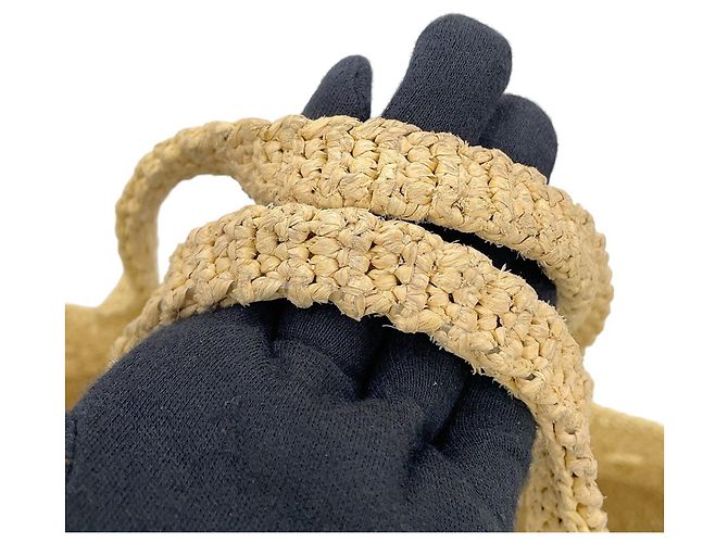 Borsa Panier in Raffia Christian Dior Marrone - vista 14