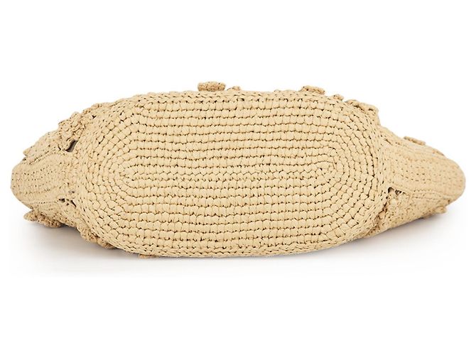 Borsa Panier in Raffia Christian Dior Marrone - vista 3