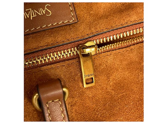 Borsa Tote Yves Saint Laurent Paris Marrone - vista 8