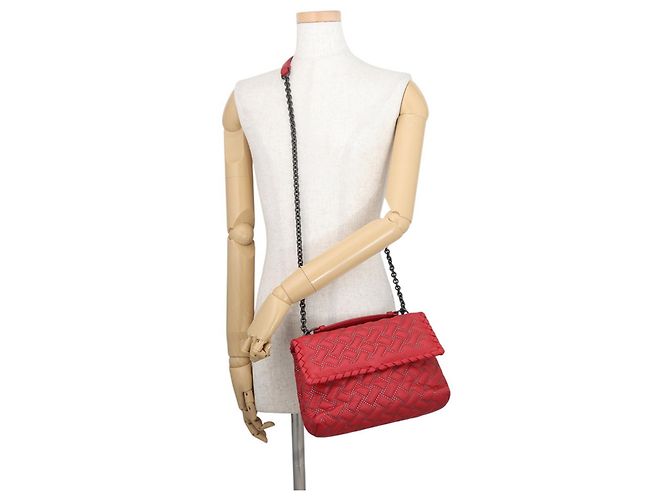 Bottega Veneta Rote Chain Shoulder Bag - Ansicht 5