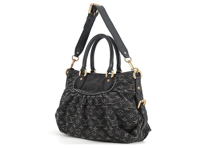 Borsa Louis Vuitton Monogram Denim Neo Cabby MM Nero - vista 2