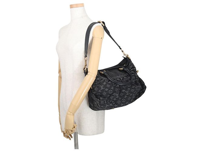 Borsa Louis Vuitton Monogram Denim Neo Cabby MM Nero - vista 5