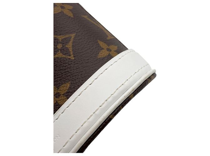 Borsa Louis Vuitton Monogram Nano Bucket Marrone Bianco - vista 8