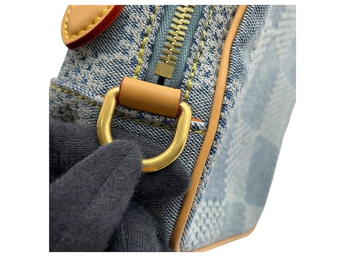 Borsa a tracolla Louis Vuitton Damier Denim Blu - vista 7
