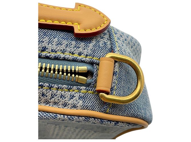 Borsa a tracolla Louis Vuitton Damier Denim Blu - vista 8
