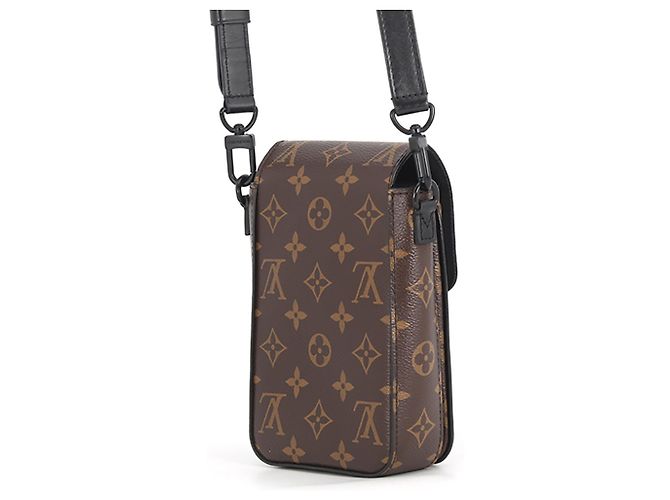 Borsa a tracolla portafoglio Louis Vuitton Monogram Macassar S-Lock Vertical Nero Monogramma - vista 2