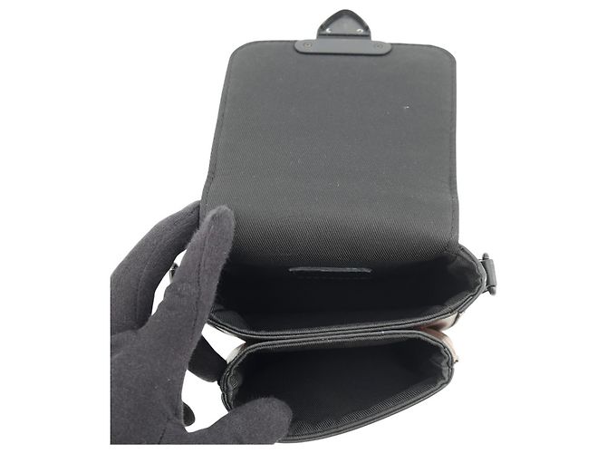 Borsa a tracolla portafoglio Louis Vuitton Monogram Macassar S-Lock Vertical Nero Monogramma - vista 5