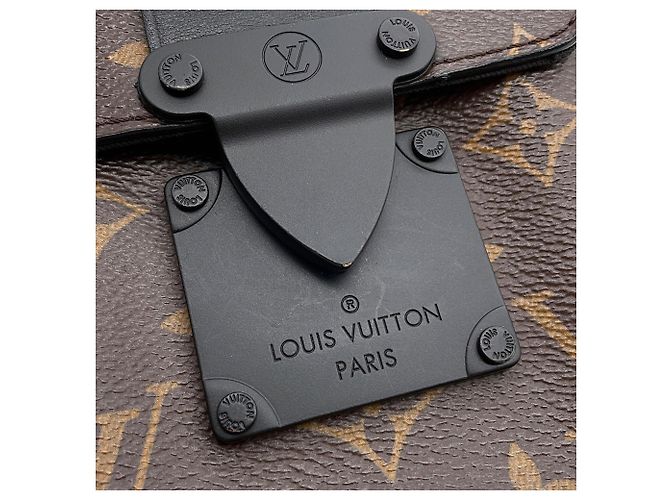 Borsa a tracolla portafoglio Louis Vuitton Monogram Macassar S-Lock Vertical Nero Monogramma - vista 8