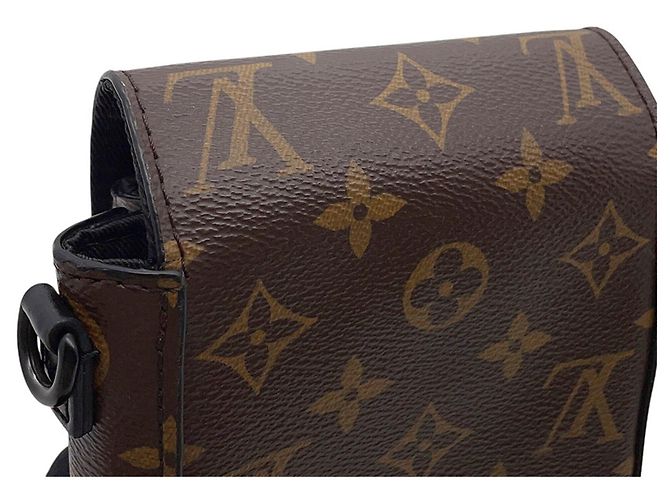 Borsa a tracolla portafoglio Louis Vuitton Monogram Macassar S-Lock Vertical Nero Monogramma - vista 9