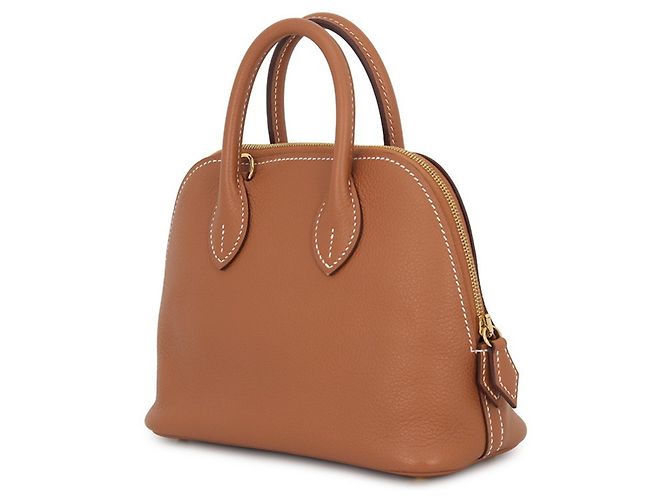 Hermès Borsa Hermes Bolide 1923 Mini Gold Evercolor D'oro - vista 2