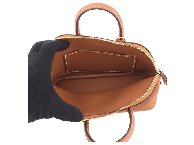 Hermès Borsa Hermes Bolide 1923 Mini Gold Evercolor D'oro - vista 6