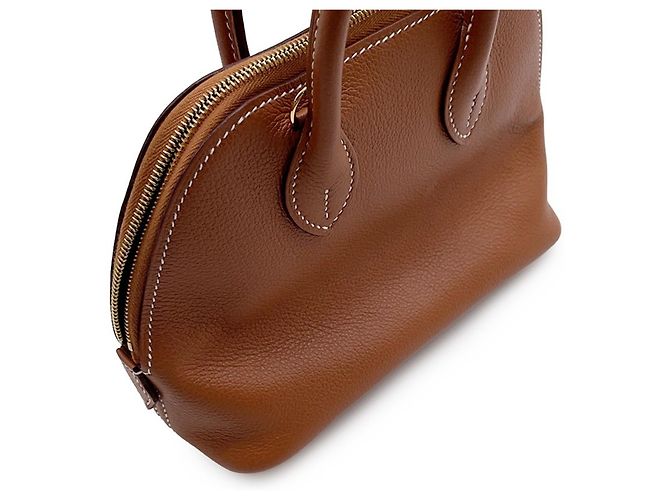 Hermès Borsa Hermes Bolide 1923 Mini Gold Evercolor D'oro - vista 9