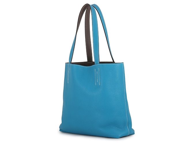 Hermès Borsa Tote Hermes Double Sens 28 Grigio - vista 2