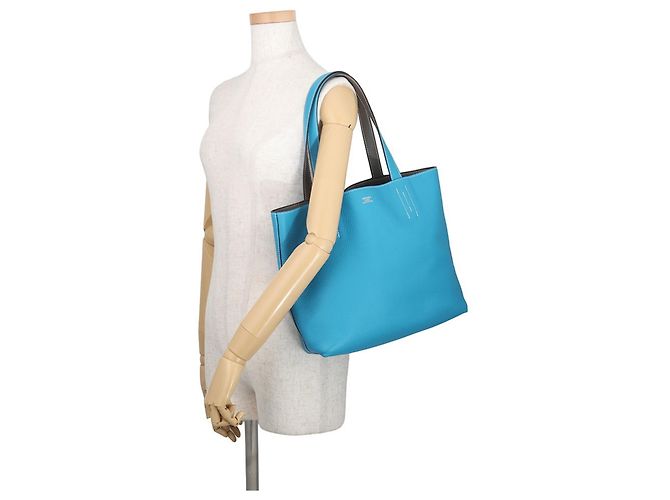 Hermès Borsa Tote Hermes Double Sens 28 Grigio - vista 4