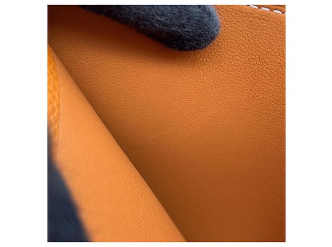 Cartera compacta de dos pliegues Hermès Bearn Dorado - vista 7