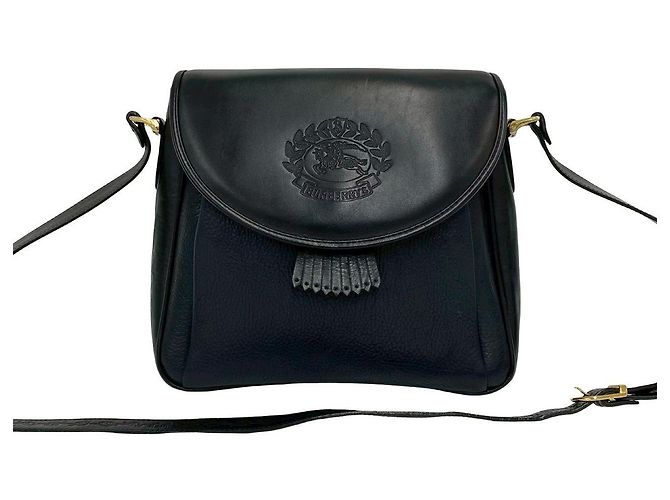 Borsa a tracolla in pelle Burberry Nero - vista 2
