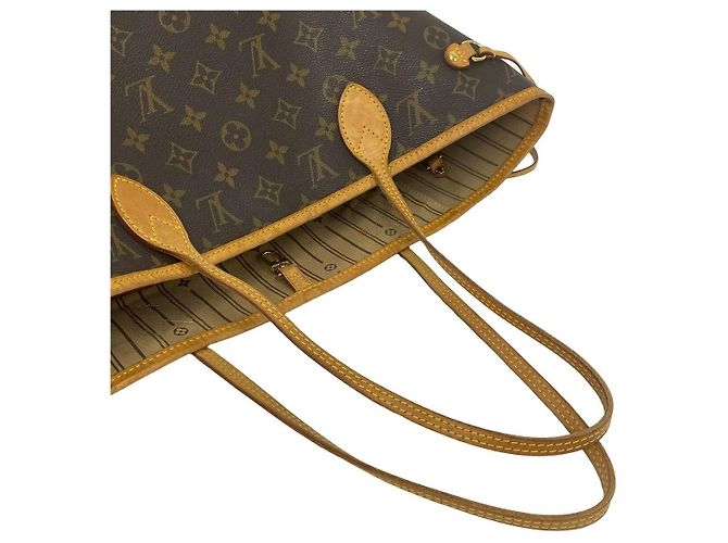 Borsa Tote Louis Vuitton Neverfull Monogram Marrone - vista 5