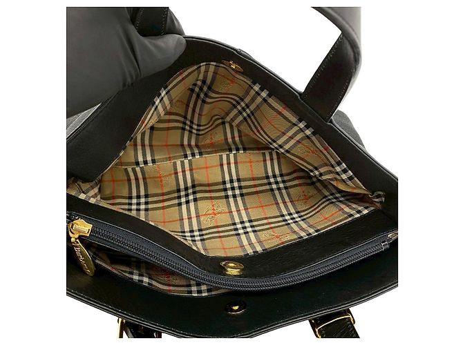 Burberry Lederhandtasche Schwarz - Ansicht 10