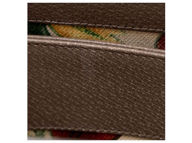 Borsa a tracolla Gucci GG Supreme Ophidia Grommet Medium Chain Marrone Beige - vista 10