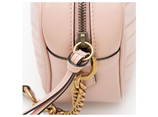 Borsa Camera Piccola Gucci Matelasse Leather GG Marmont Rosa - vista 10