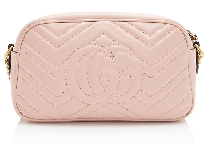 Borsa Camera Piccola Gucci Matelasse Leather GG Marmont Rosa - vista 3