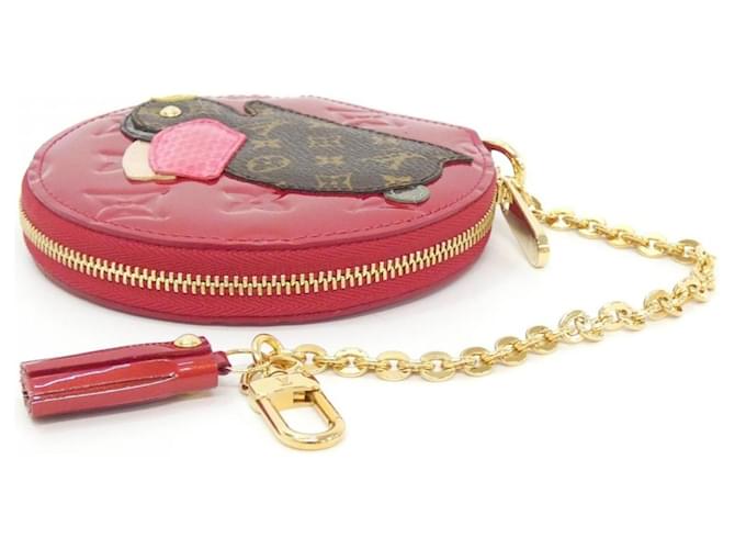 Louis Vuitton Vernis Python Münzbeutel Rot - Ansicht 4