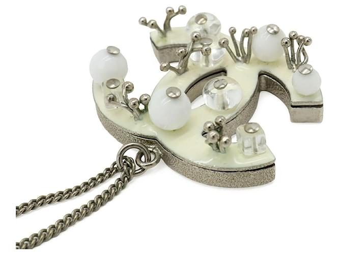 Pendente collana Chanel Coco Mark Argento Metallico - vista 4