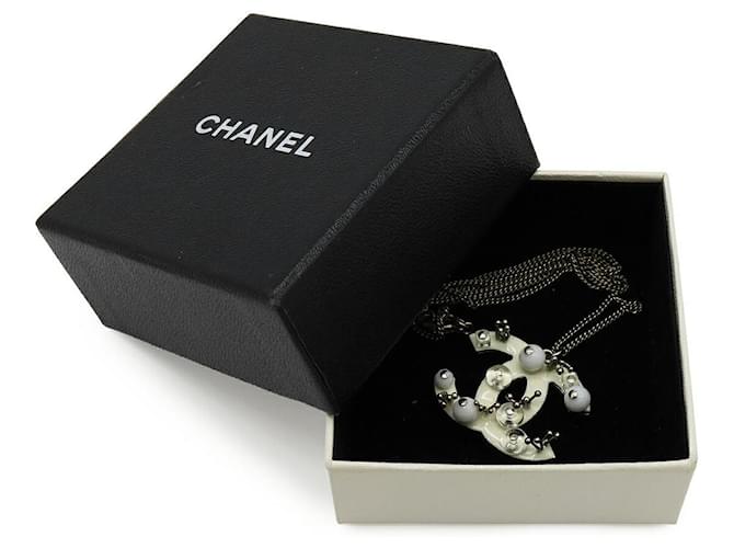 Pendente collana Chanel Coco Mark Argento Metallico - vista 7