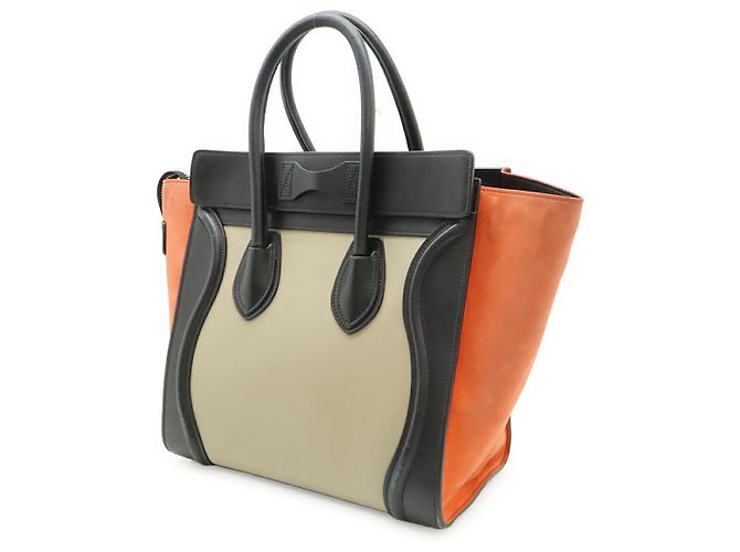 Céline Celine Luggage Micro Shopper Leder Tote Bag Schwarz - Ansicht 2