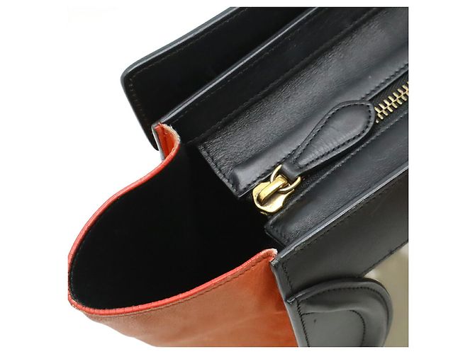 Céline Celine Luggage Micro Shopper Leder Tote Bag Schwarz - Ansicht 5