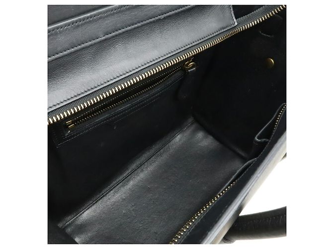 Céline Celine Luggage Micro Shopper Leder Tote Bag Schwarz - Ansicht 6
