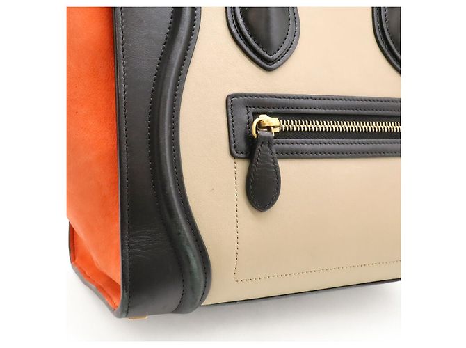 Céline Celine Luggage Micro Shopper Leder Tote Bag Schwarz - Ansicht 8