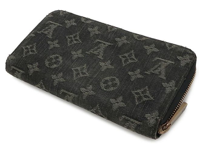 Portafoglio lungo Louis Vuitton Monogram Denim Nero - vista 2