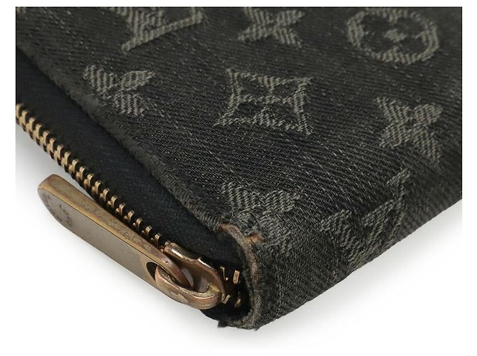 Portafoglio lungo Louis Vuitton Monogram Denim Nero - vista 3