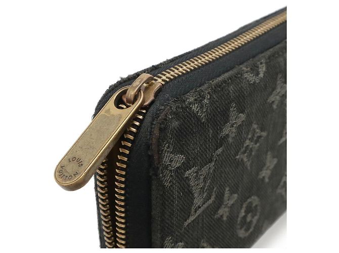 Portafoglio lungo Louis Vuitton Monogram Denim Nero - vista 4