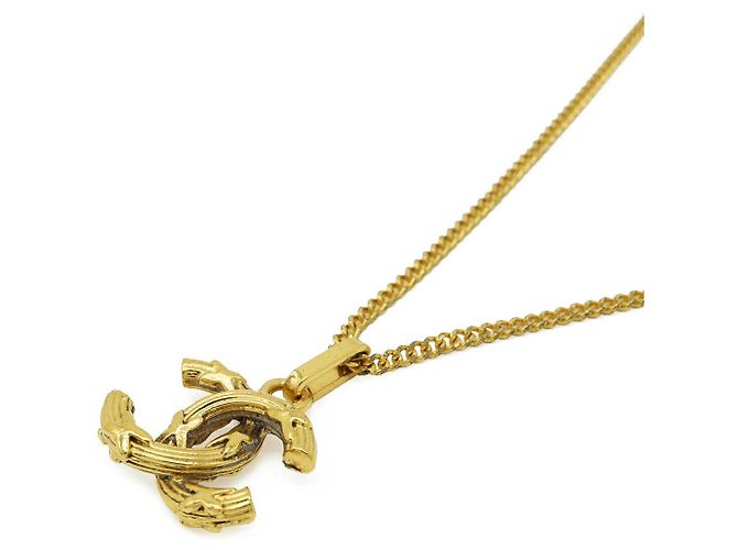 Collar Chanel Coco Mark Dorado Metálico - vista 3