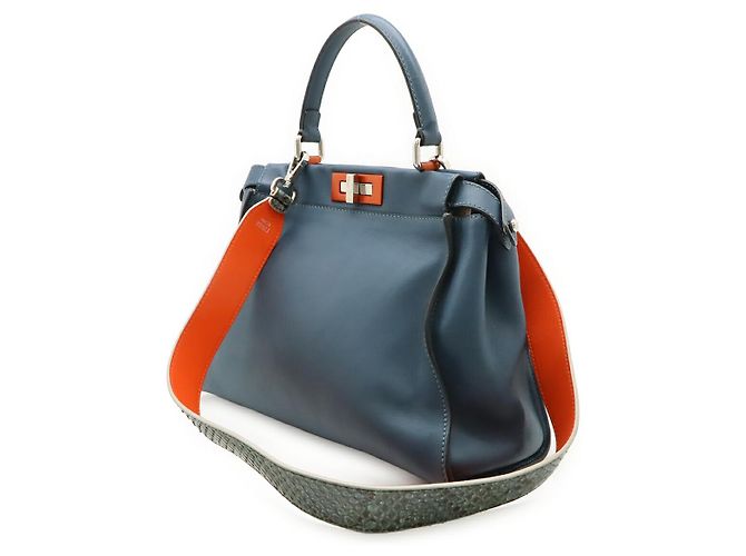 Fendi Peekaboo 2way Leder Tasche Schwarz - Ansicht 2