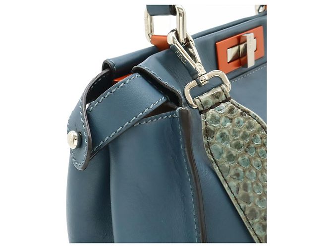 Fendi Peekaboo 2way Leder Tasche Schwarz - Ansicht 7