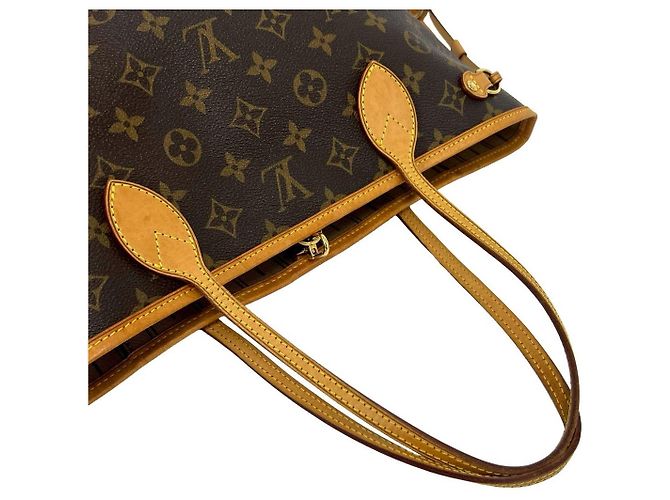 Borsa Tote Louis Vuitton Neverfull Monogram Marrone - vista 5