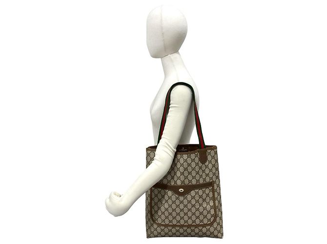 Gucci GG Leder-Tote-Bag Metallisch Bronze - Ansicht 3