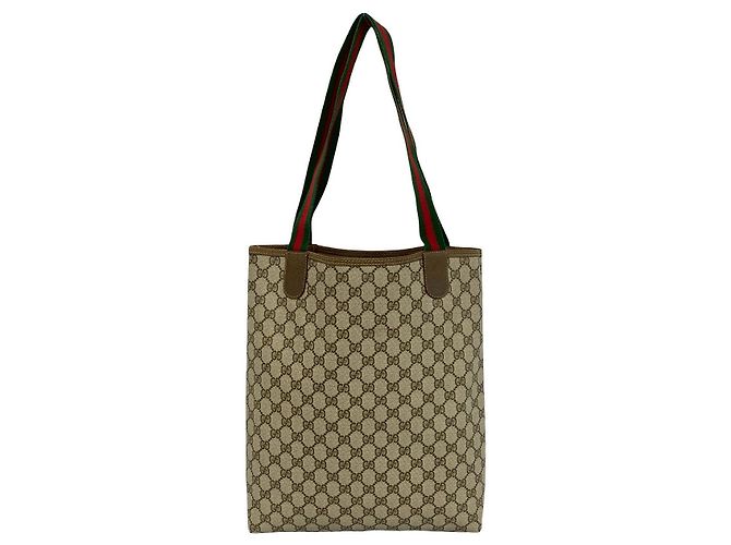 Gucci GG Leder-Tote-Bag Metallisch Bronze - Ansicht 4