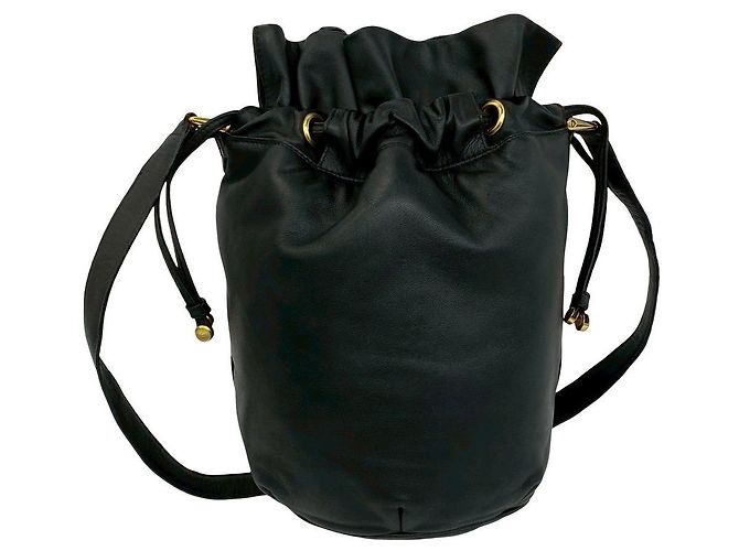16 Céline Bolsa de ombro em couro CELINE Preto - vista 4