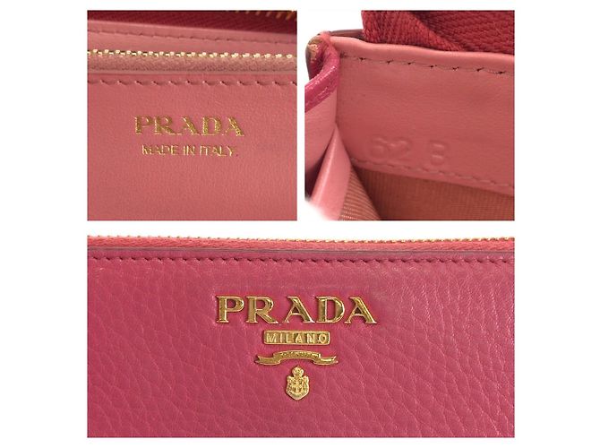 PRADA Saffiano Leder Langgeldbörse Pink - Ansicht 5