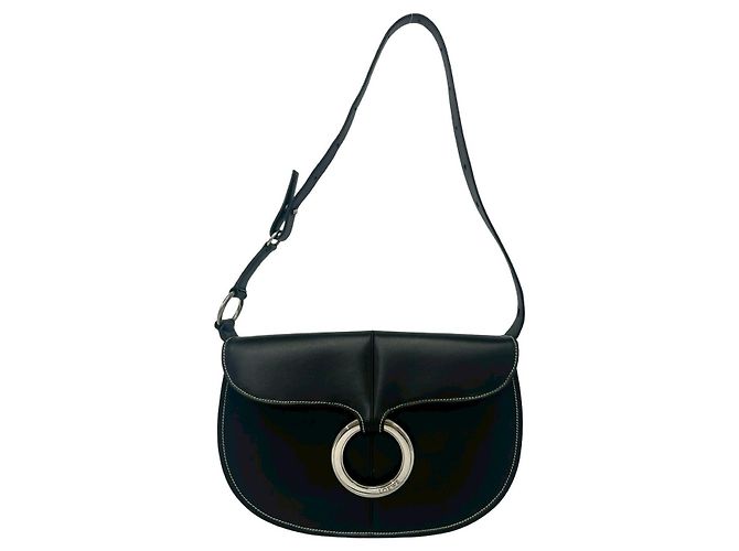 Borsa a tracolla in pelle Loewe Nero - vista 2