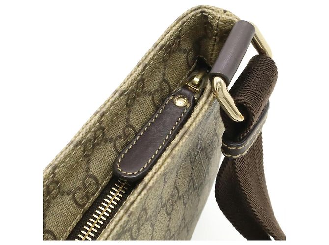 Borsa a Spalla Gucci GG Supreme Marrone Beige - vista 4