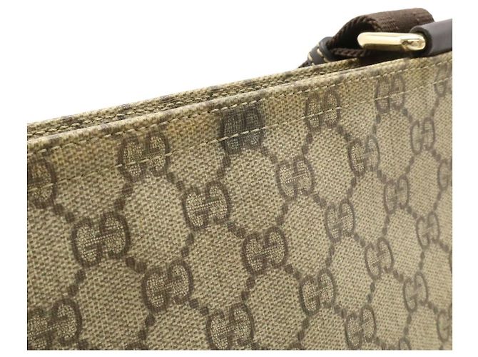 Borsa a Spalla Gucci GG Supreme Marrone Beige - vista 7