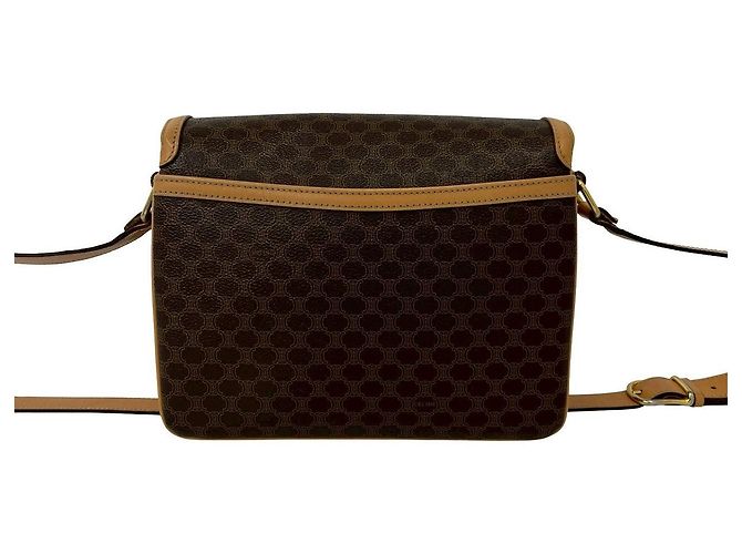 Céline Bolso de hombro de piel con monograma Celine Castaño - vista 4