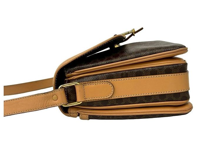 Céline Bolso de hombro de piel con monograma Celine Castaño - vista 6