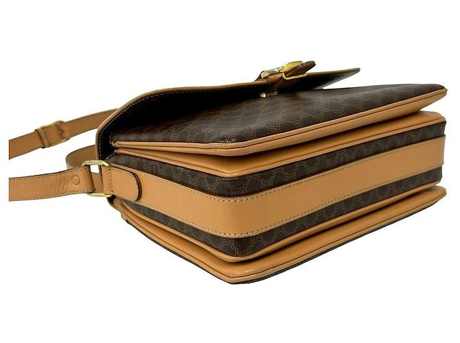 Céline Bolso de hombro de piel con monograma Celine Castaño - vista 8